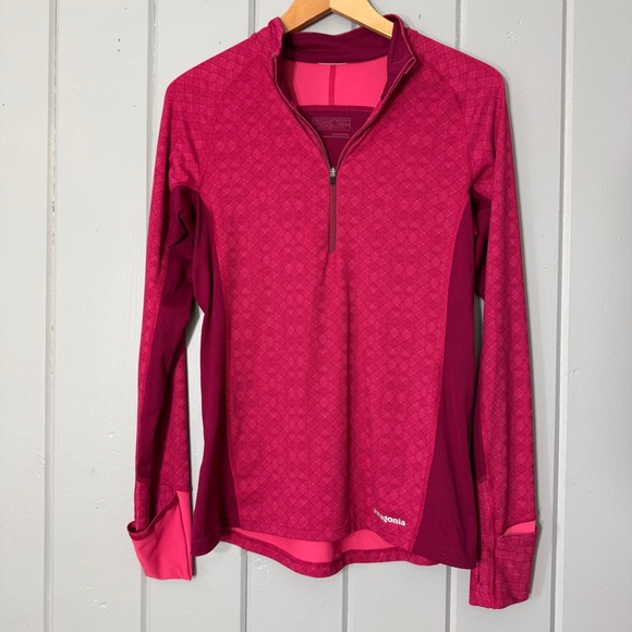 Patagonia Tops - Patagonia Pink All Weather Zip-Neck‎ Shirt Women's Size Small